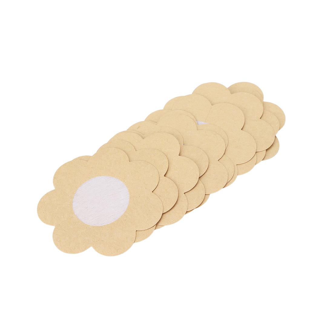 20pcs Disposable Breast Pasties Light Beige Adhesive Bras Breathable Nipple Covers