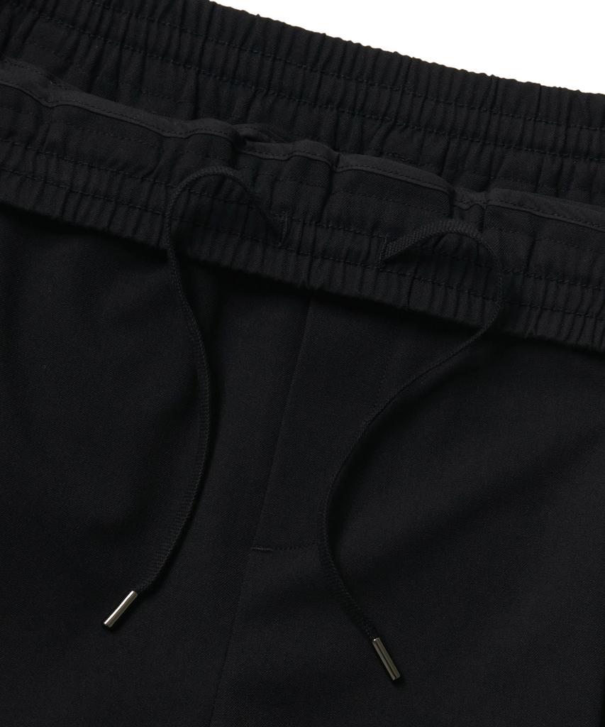 Musinsa Standard One-Pleat Wide Elastic Waist Slacks [Black]