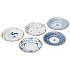 Nishikai Toki Hasami-yaki Small Plate Somenki-e Variation Gift Box Included Diameter 12 cm Set 5 31987