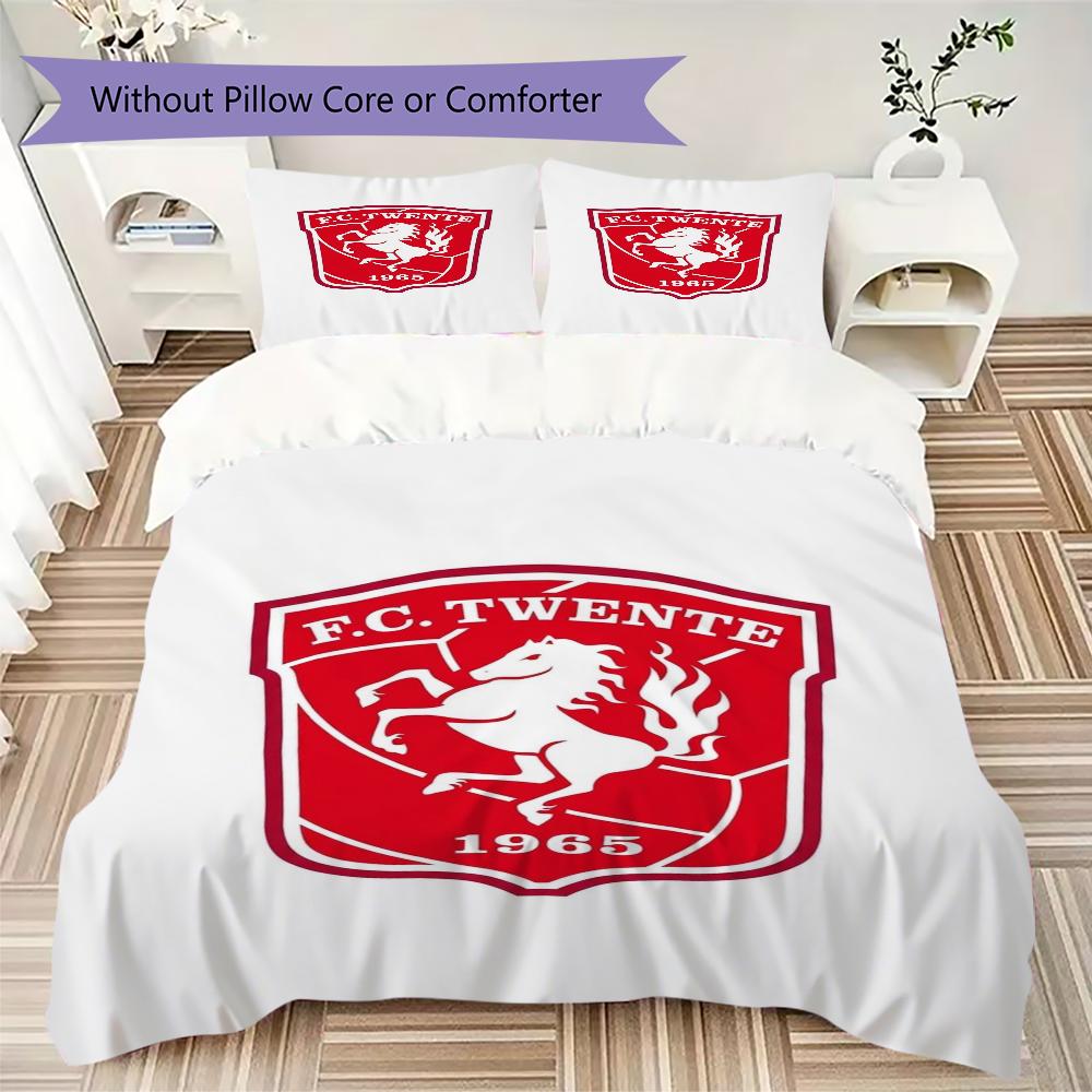 Set Copripiumino Trapuntato Twente FC con Motivo Gufo Federa Decorazione per la Casa Regalo di Compleanno (1 * copripiumino + 2 * federe senza imbottitura)