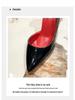 Large Size Red Bottom Stiletto High Heels, Pointed Toe, for Women and Transvestites (Size 34-44)