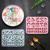 Silicone Number Mold,0-9 Number Chocolate Mold,Reusable Numbers Mold,Happy Birthday Cake Decorations Cupcake Baking Mold