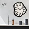 Stille Wanduhr Modern Unregelmäßig Holz Uhr Römische Ziffern Ticken Nicht Dekorativ für Wohnzimmer Schlafzimmer Büro Batteriebetrieben Zeitmesser