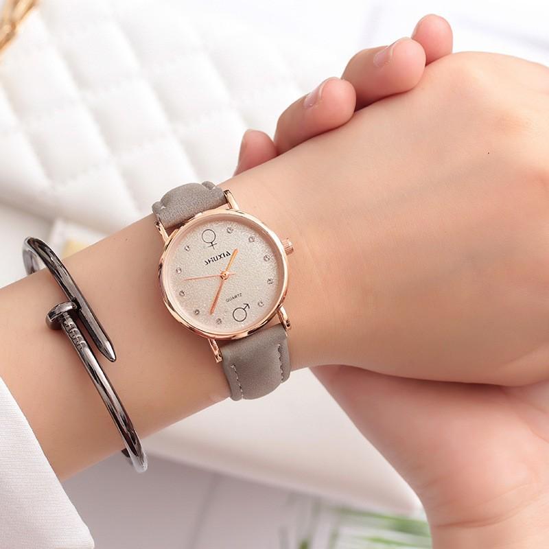 Watch Male And Female High School Student Couple Simple Trendy Men'S Trendy Women'S Belt Girlfriend Quartz Strap