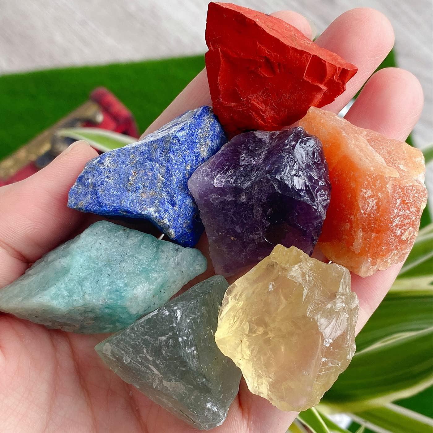 

Natural Seven-Color Rainbow Crystal Aromatherapy Stone Set with Incense 2-3cm