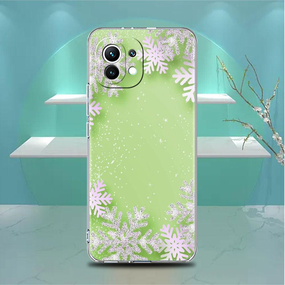 

Рождественский снежный прозрачный чехол для Xiaomi Mi 11 Lite Poco X3 NFC M3 Pro F3 F1 12 Note 10 11T 9T прозрачный чехол для телефона Redmi Note 9S