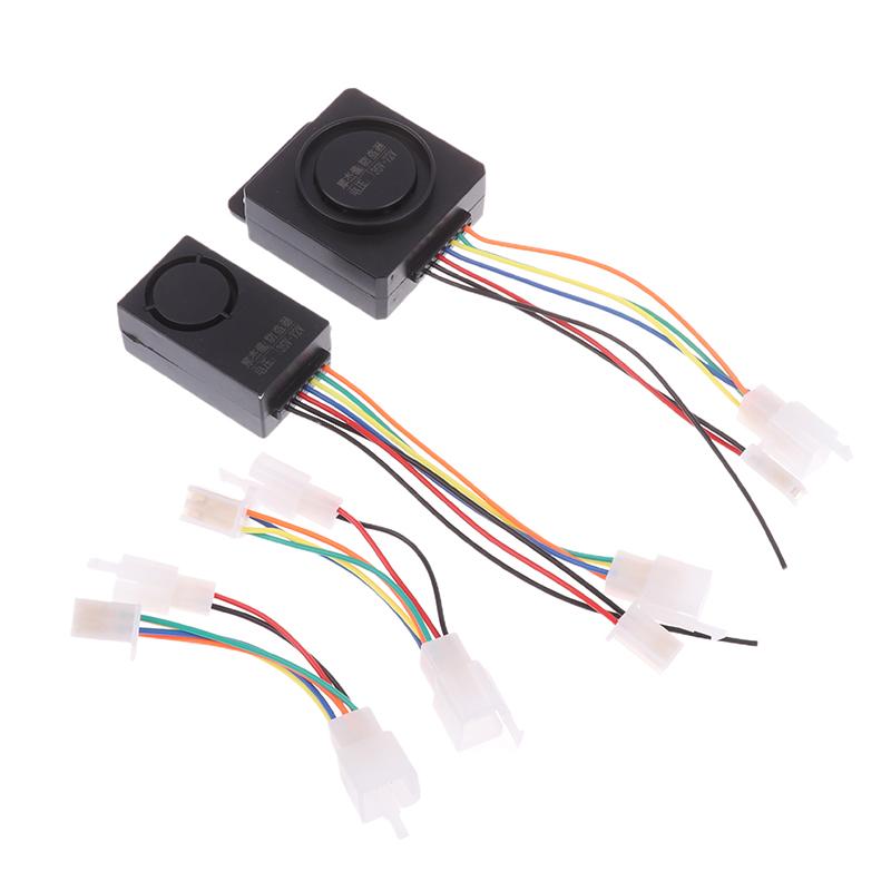48-72V Anti-Theft E-Bike Alarm Scooter Security Dual Remote Control Detector Alarm Anti Lost Remote Control Detector Alarm