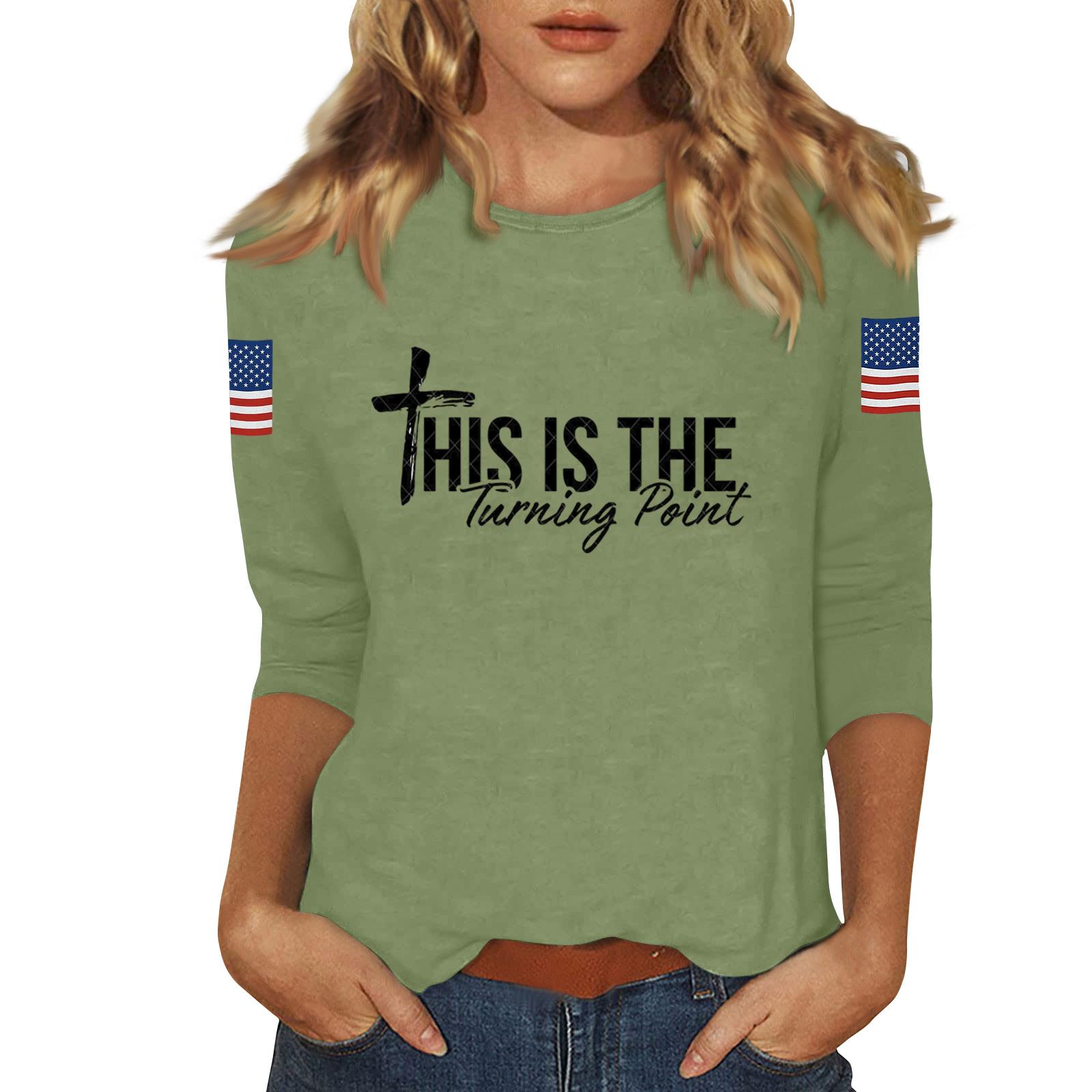 

Women s Casual Fashionable Sexy Comfortable Neck Three-Quarter Sleeve Top L