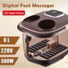500W Elektrisches Fußbad Massagegerät Rollende Vibration Wärme Elektrische Sauerstoffblasen Fußmassage