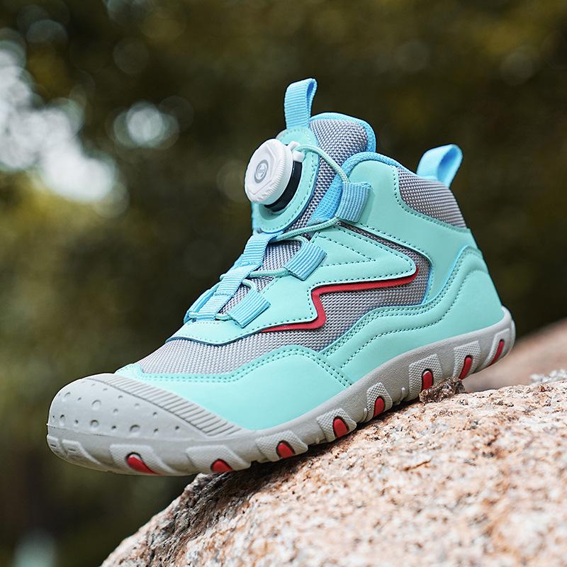 Scarpe da Escursionismo Nere Antiscivolo a Punta Chiusa per Bambini, per Attraversare l'Acqua e Sport