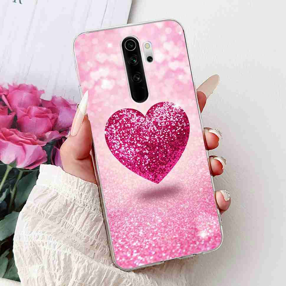 For Xiaomi Redmi Note 8 Pro 6.53" Case Luxury Flower Bow Soft Silicone TPU Cover For Redmi Note8 Pro note 8pro Shockproof Shell