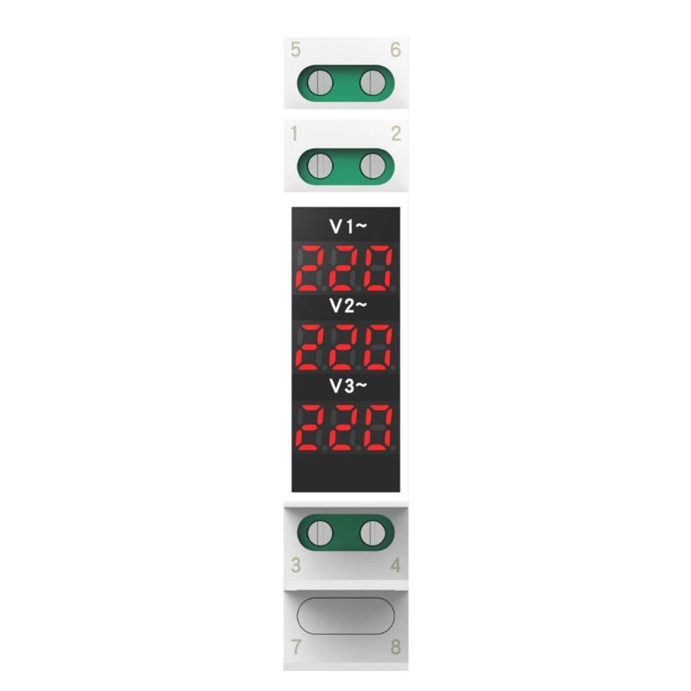 Three Phase Voltmeter Digital Display with Portable Design for Industrial and Commercial Electrical Monitoring