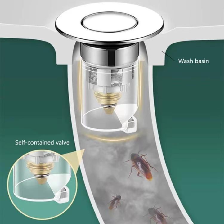 Sink Drain Plug Anti-clogging Push-type Bounce Cores Shower Drain Hair Catcher