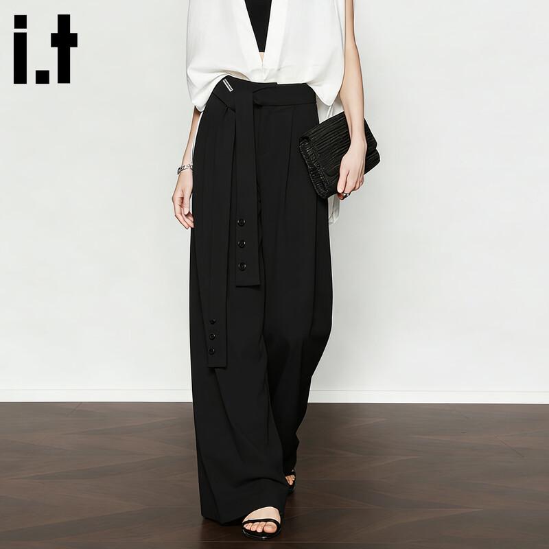 Fingercroxxit Women s Old Money Style Wide-Leg Suit Pants XL