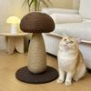 Staand krabpaal voor katten, interactief krabspeeltje, duurzaam kattenspeelgoed, slijtvast sisal krabspeeltje met shiitake-paddenstoelmotief.