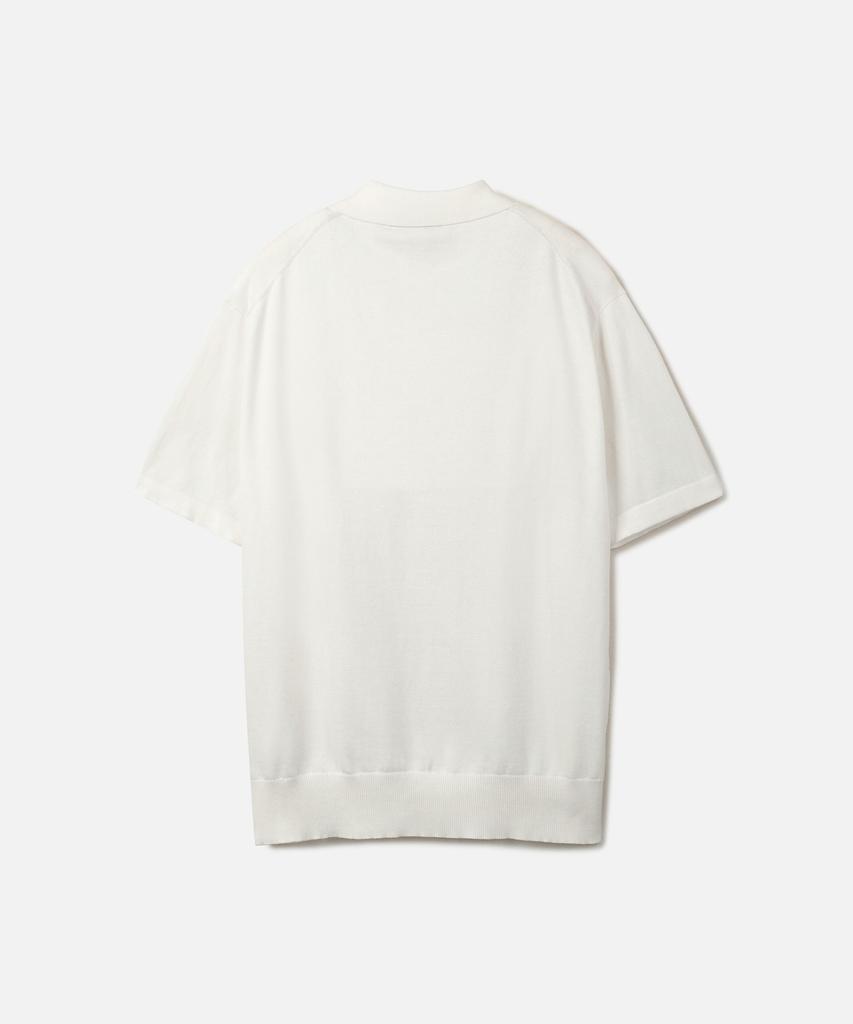 247Silijeu Supima Cotton Collar Half Knit White (A Type)