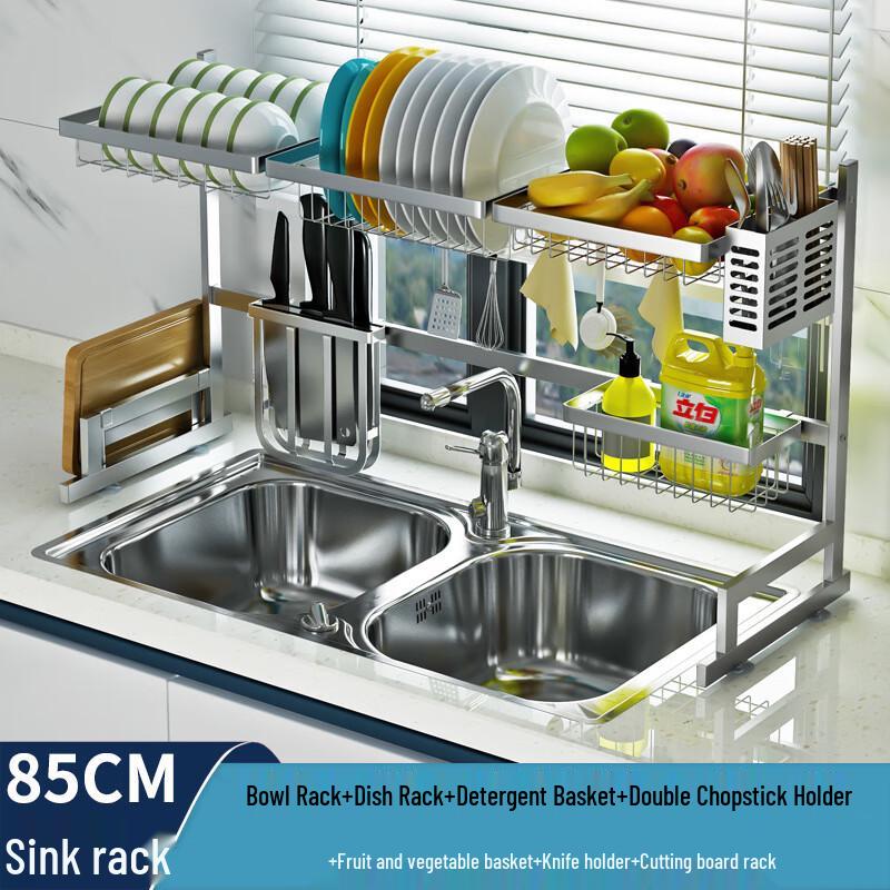 Zhishi Сушилка для посуды над раковиной, двойная раковина