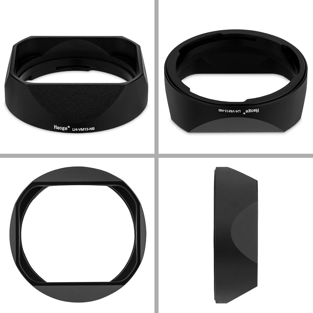 Haoge Square Metal Lens Bayonet Hood for Voigtlander 35mm F2, 35mm F1.5, 28mm F2.0 Type I & II Ultron Aspherical Vintage Line Leica VM Mount Lenses (L