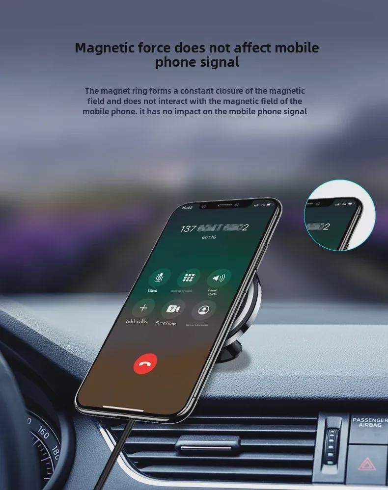 FJF 15W Magnetisk Trådlös Billaddare för iPhone 13