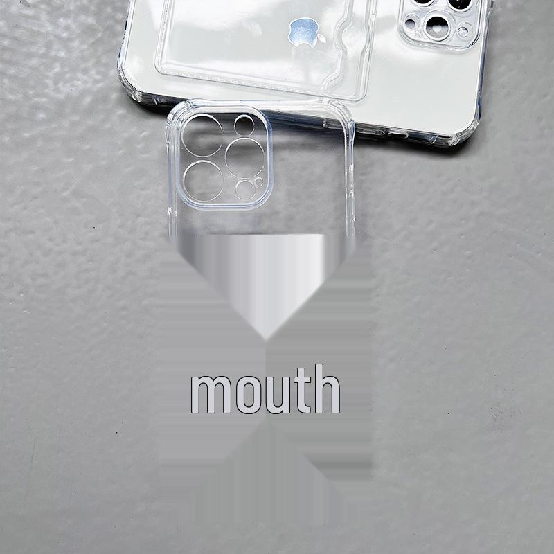 

Прозрачный мягкий чехол-картхолдер для iPhone 15: 16 отделений для карт, Полное покрытие, для 14 Pro Max 13