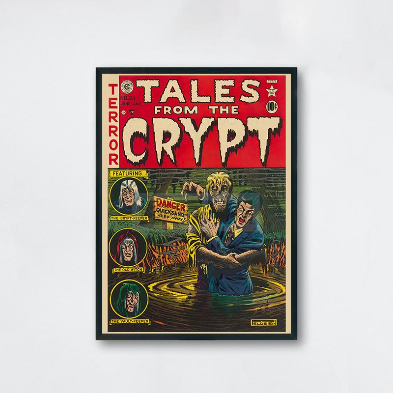 

Tales From The Crypt Art Poster Pulp Magazine Penny Dreadful Prints Horror Comic Canvas Wall Pictures Home Room Vintage Decor 70x100cm No Framed