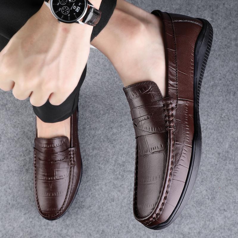 Pánské mokasíny z pravé kůže, ručně vyráběné kožené boty, ležérní boty pro řízení, nazouvací boty, luxusní pohodlné mokasíny
