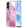 For Honor 90 Lite 5G/X50i 5G TPU Case with IMD Marble Pattern Electroplated Back Cover