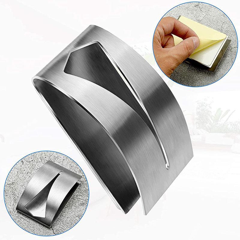 Self Adhesive Towel Hook Holder Grabber, Stainless Steel Kitchen Dish Towel Hook Wall Mount Non-Drilling Towel Rack Storage