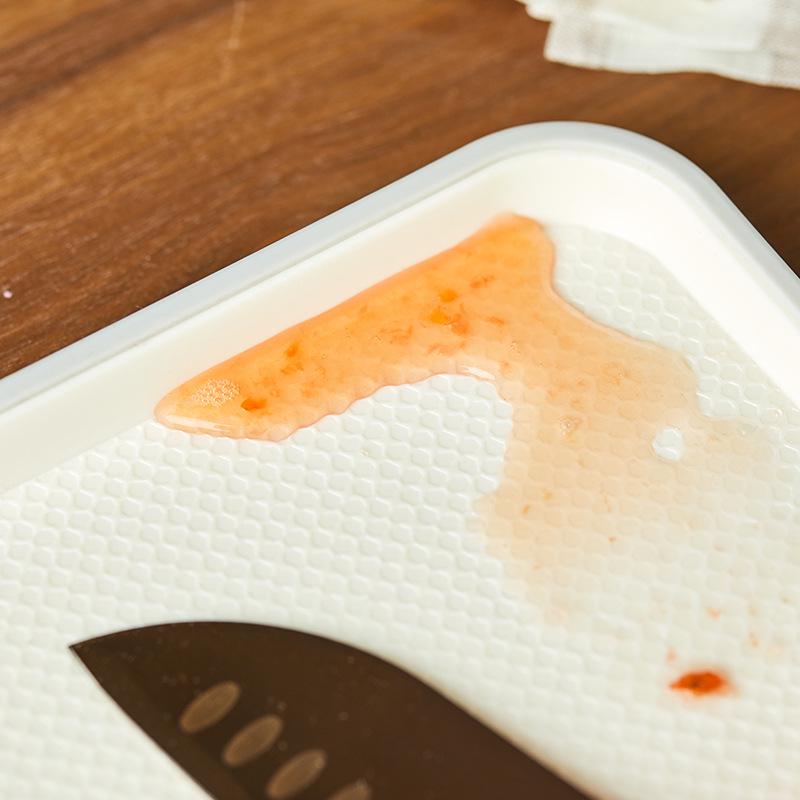 Antibacterial Double-sided Plastic Cutting Board - Kitchen Sloped Food-grade Chopping Board for Fruit