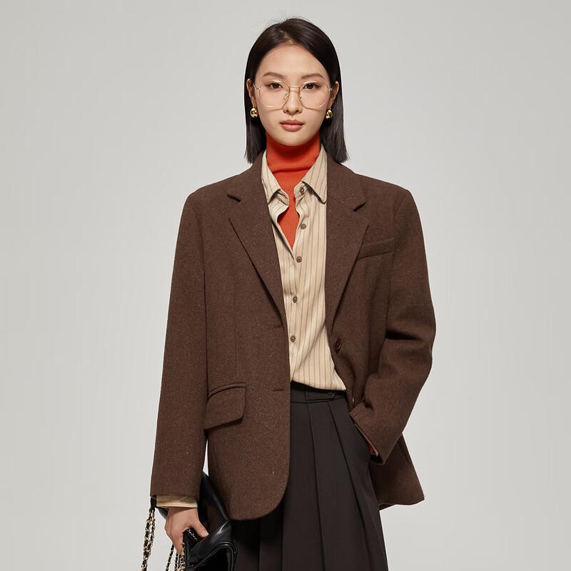 Women's Retro Wool Blend Blazer