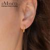 EManco Fashion Stainless Steel Chunky Hoop Earrings for Women Gold Plated Thick Texture Geometric Circle Earring Vintage Jewelry