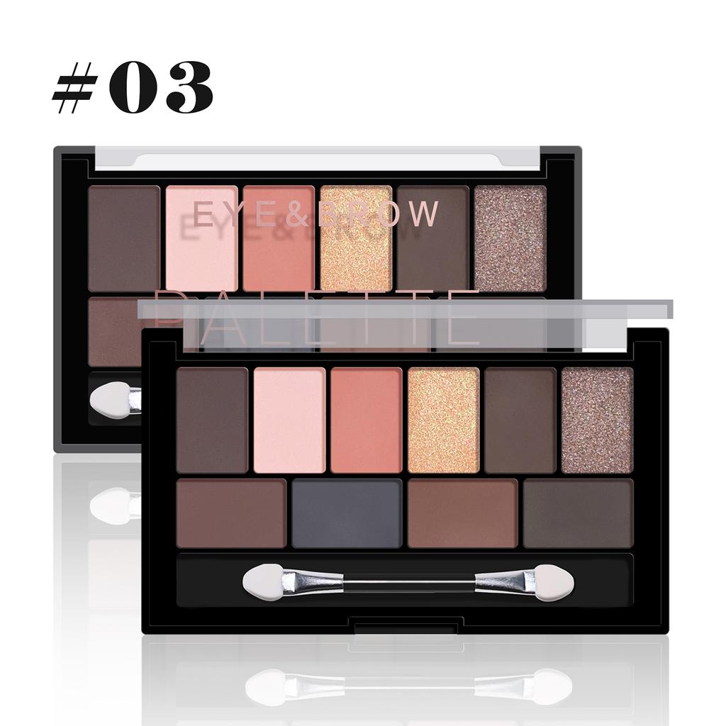 Palette ombretti dieci colori perlescente opaca finissimo shimmer toni della terra per principianti quotidiana nude palette trucco