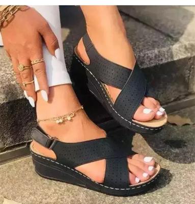 Women Sandals Peep Toe Heels Sandals Summer Shoes For Women Comfy Wedges Shoes Platform  Luxury Summer Footwear