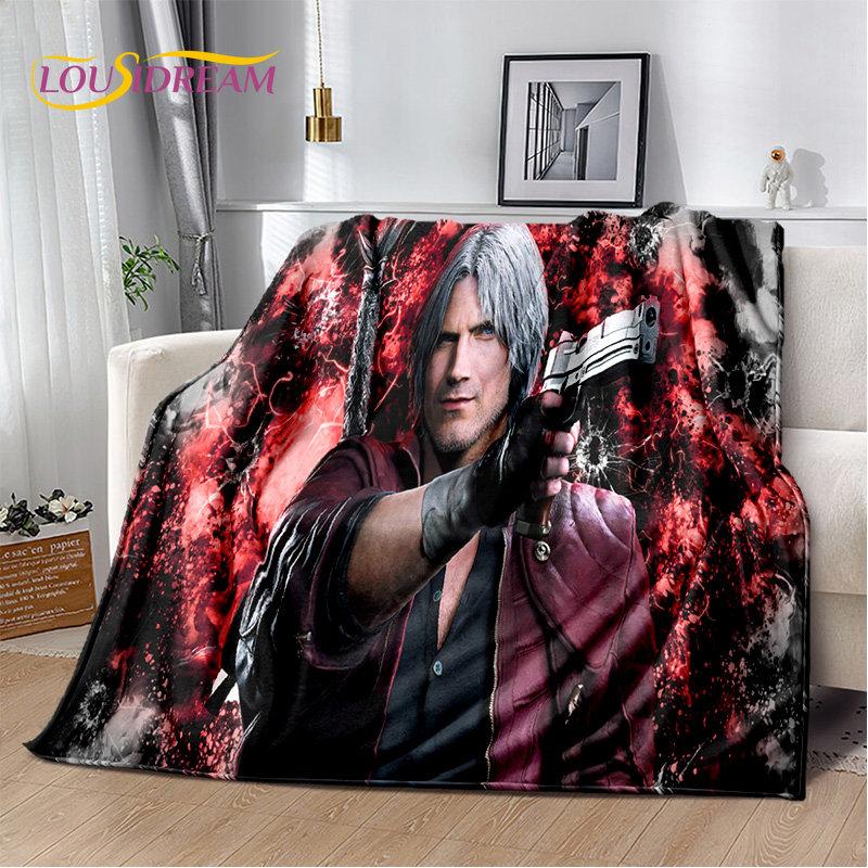 3D D-Devil May Cry DMC Game Gamer Soft Plush Blanket,Flannel Blanket Throw Blanket for Living Room Bedroom Bed Sofa Picnic Cover