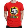 T-shirt da uomo per fan Cotone puro Fantastici T-shirt Girocollo F-Felix il Gatto Cartoni Animati Magliette a Manica Corta Top Stampa