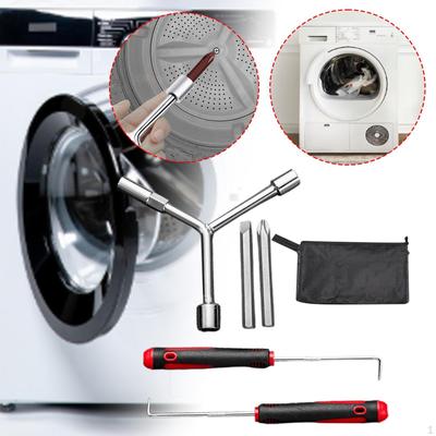 Maintenance Kit for Washing Machines with Y-key Hooks And Screwdrivers Cleaning