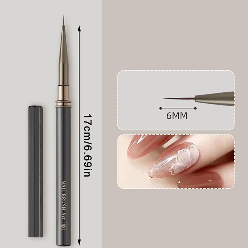 1Pcs Metal Handle Nail Art Liner Pen Painting Brush Drawing Brush Stripe Flower Painting Pen UV Gel Brush Nail Art Construction