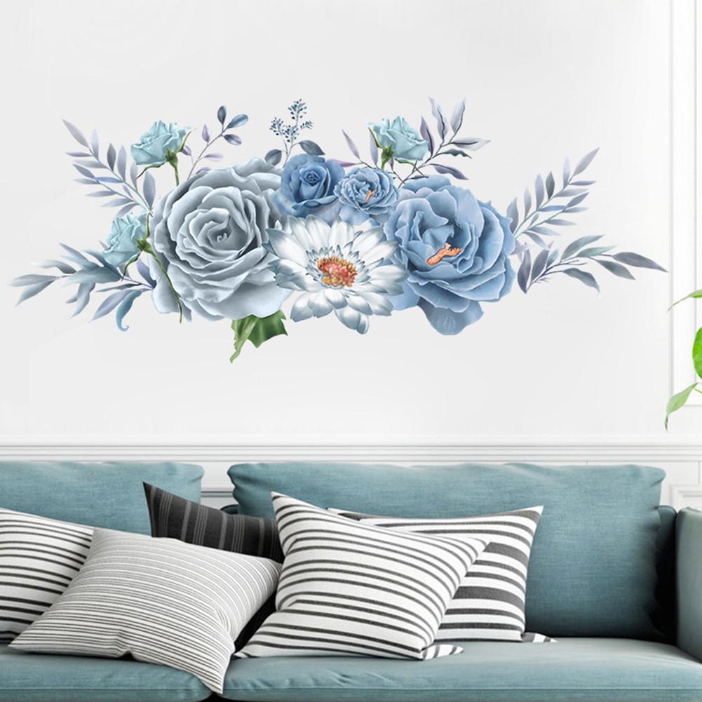 Living Room Wall Sticker Moistureproof Mural Peony
