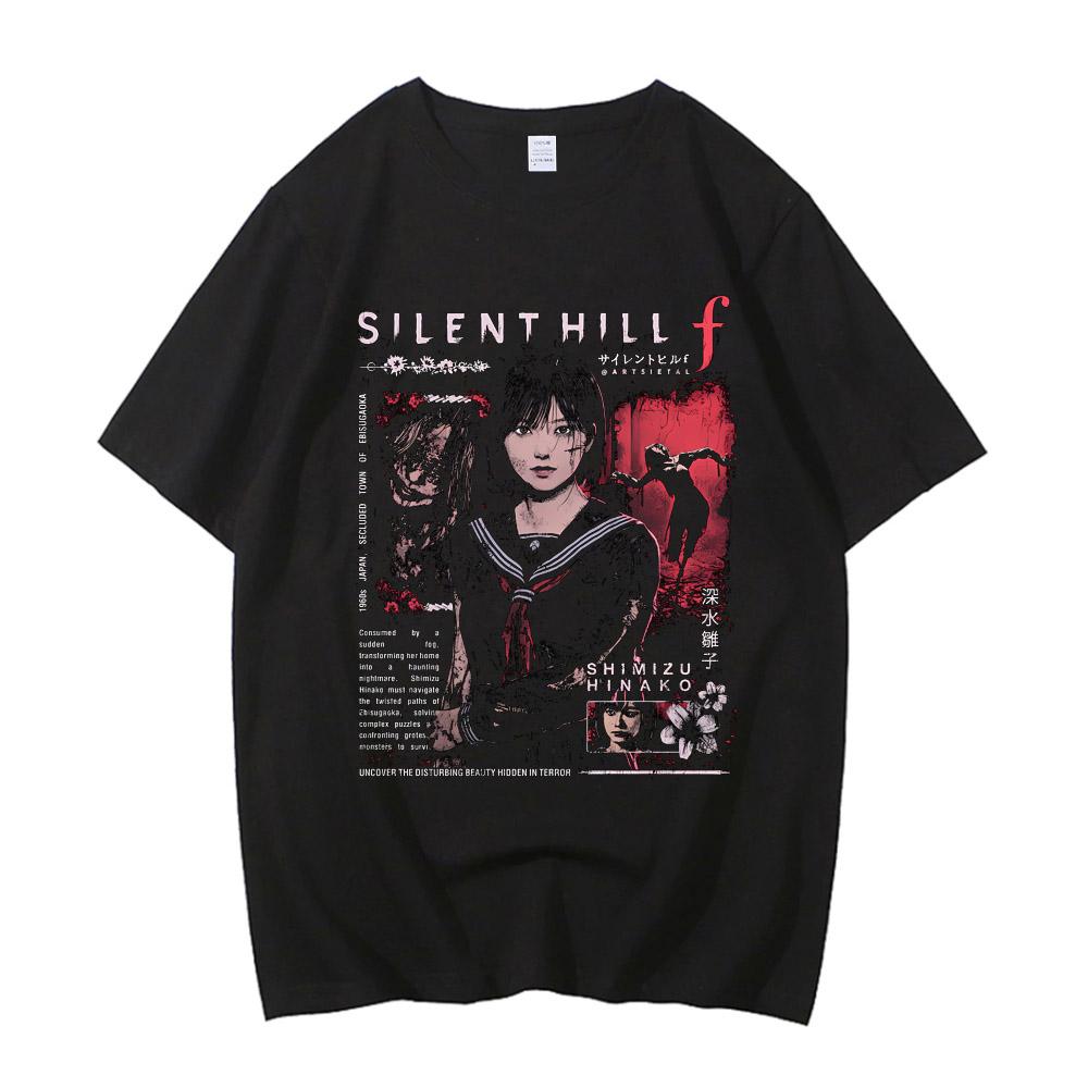 Silent Hill F TShirt Unisex High Quality Cotton Silent Hill Japanese Style Shirt Lover Tee Fashion Tops Short Sleeve Loose S