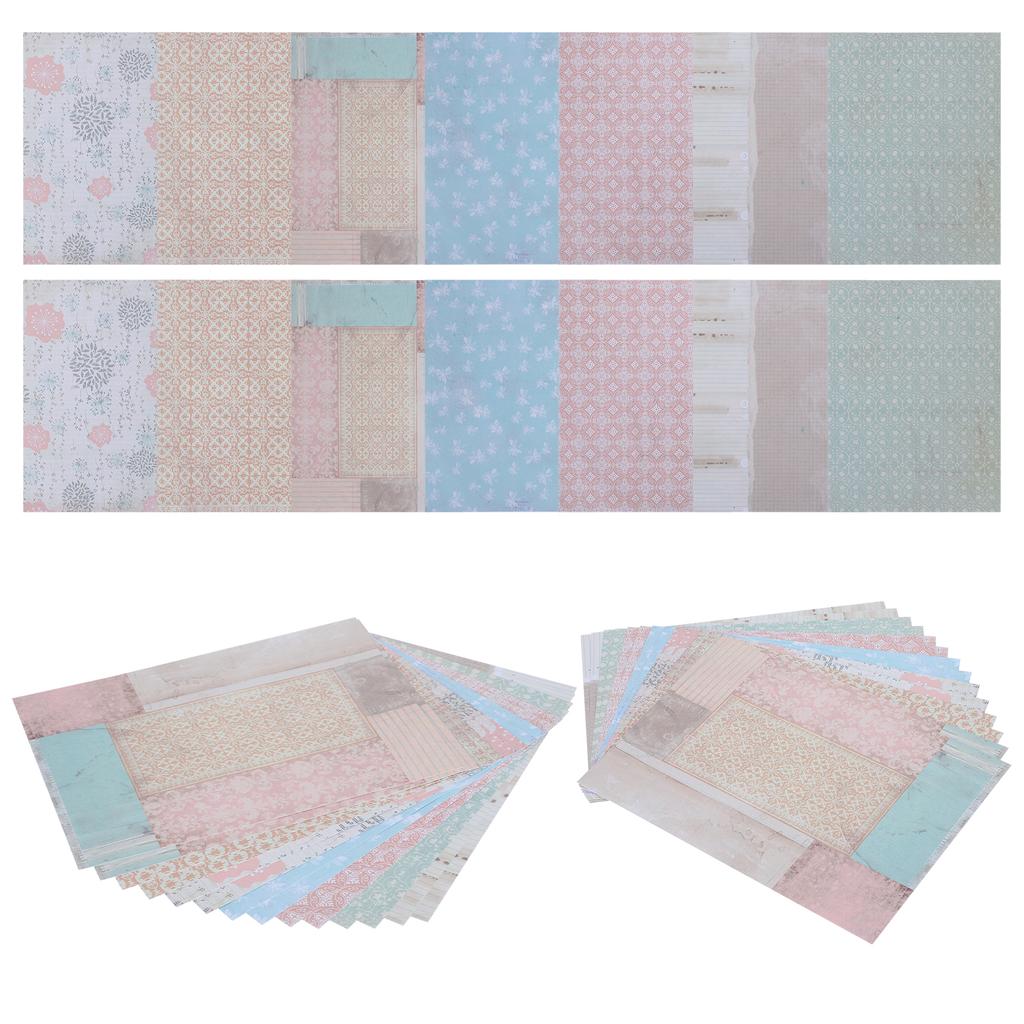 Lot de 42 feuilles de papier de fond pour journal, album photo à motifs multiples, accessoires décoratifs rétro