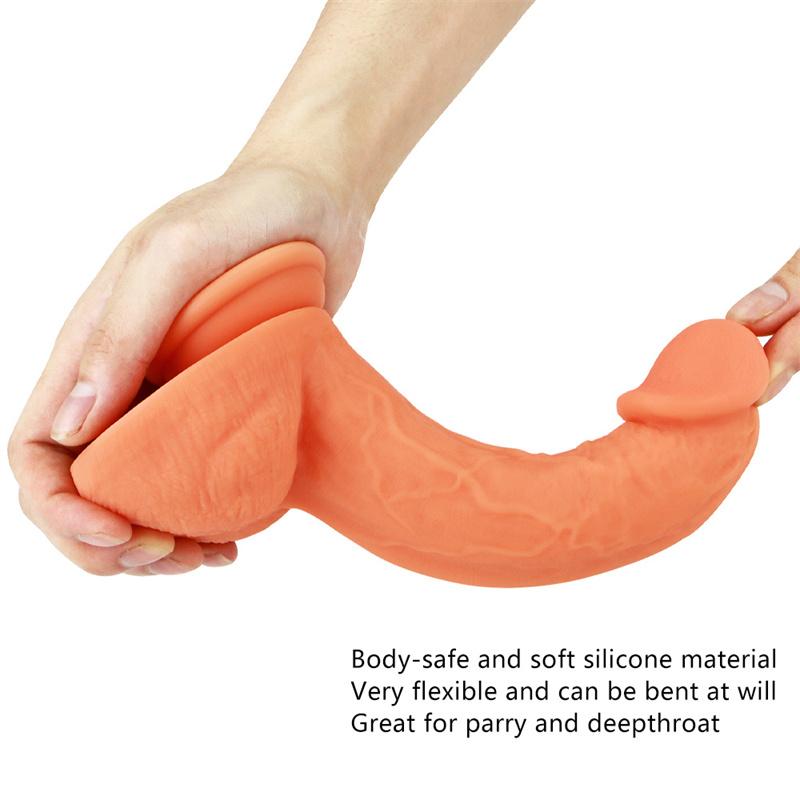 Liquid Silicone Double Layer Simulation Penis Female Dildo Toy Fun Female Adult Products