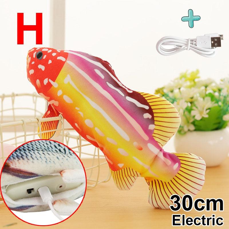 Pez flotante realista de felpa, pez eléctrico que se mueve
