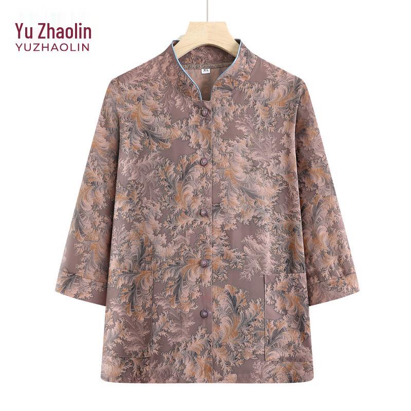 

Elderly Women s Summer Mid-Sleeve Blouse XL