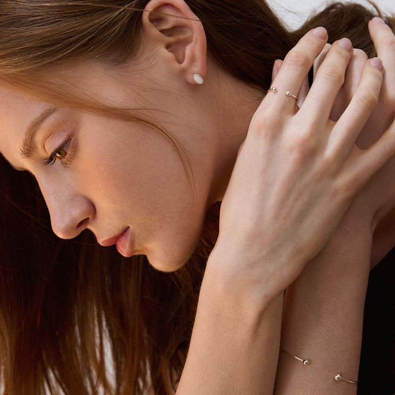 PAIGEFLYNN JEWELRY [Silver 925] Twin Ball Open Ring