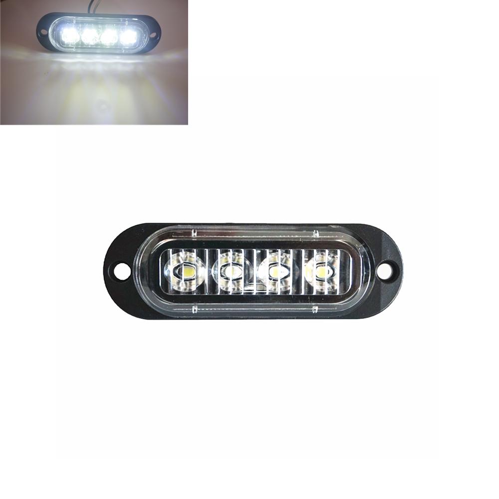 12V-24V 4 LED Truck Side Marker Lights Trailer Beacon Lamp Car Clearance Indicator Lamp LED Side Light for Truck Waterproof белый