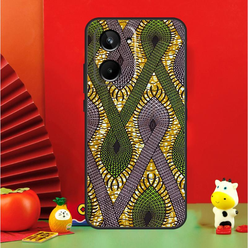 African Style Fabric Print For Realme 10 11 12 13 14 Pro Plus 15 GT7 Pro GT6 C65 C67 C63 C61 C55 C51 C53 C35 C75 Case