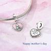 Original 925 Sterling Silver Charms Heart Bead Love Mom Pendant Fit Original Bracelet For Women DIY Jewelry Mother's Day Gift