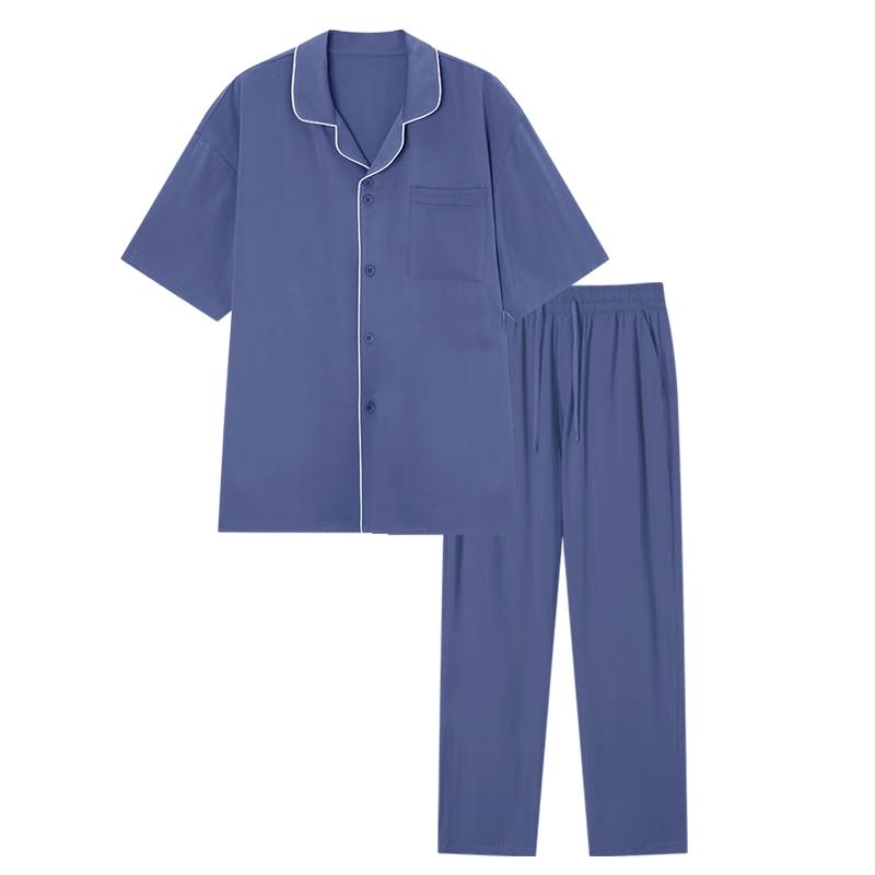 Jingdong Crafted Tencel Anti-Wrinkle Couple s Pajama Set M