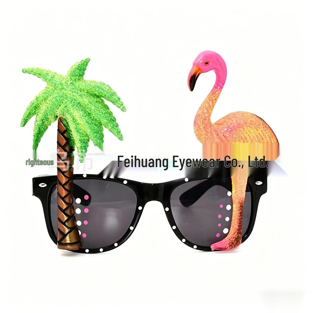 Hawaiian Beach Party Glasses: Coconut Tree, Flamingo, Parrot, Ice Cream, Flower & Wine Glass Fun