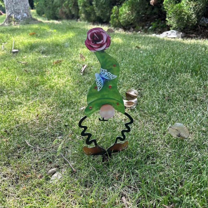 

Уличные украшения Легко вставляемые Пасторальный Декор для втыкания в землю Модный Привлекающий внимание Металлические гномы Уникальный дизайн 3D Насекомое Бабочка Нужно